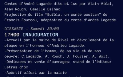 Jornadas Andrieu Lagarda Rivèlh 09 2023 Programa