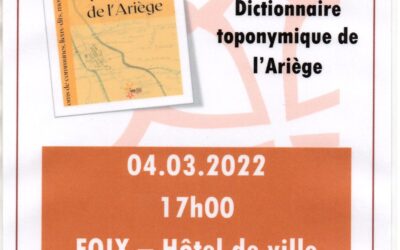 Presentacion Diccionari toponimic d&rsquo;Arièja per Patrici Pojada